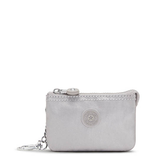 Kipling Creativity Mini Metallic Pouch Keychain Taske Sølv | DK 2101EB